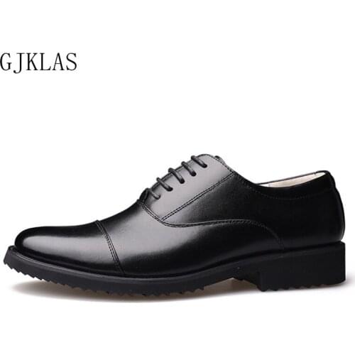 Full Grain Leather Mens Black Dress Shoes Size 46 Formal Shoe Men Classic Elegant Real Leather Business Shoes Zabatos De Hombri