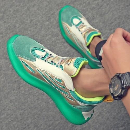 2020 Summer Breathable Mens Sneakers Color Mix Fashion Sports Shoes For Boys Inside Heighten Shoes With 3 Colors