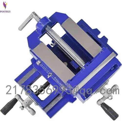 Two-Way Movement Bench Drill Operating Platform Flat Tongs Precision Bench Vise Clamp Tool Heavy Duty Cast Iron Plain Vice