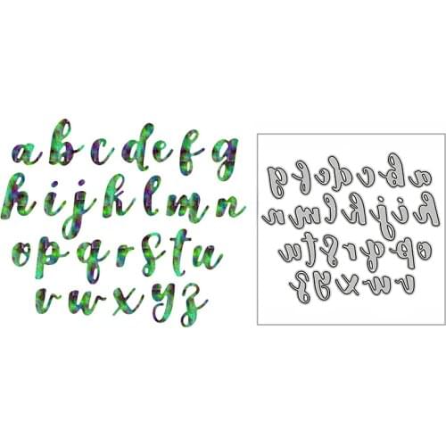 New Fancy Lowercase Letters 2021 Metal Cutting Dies for DIY Scrapbooking and Card Making Decor Embossing Craft No Stamps Set