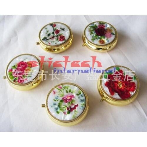 By ems or dhl 200pcs New Arrival Folding Jewelry Case Organizer Box Portable Pill Box Makeup Jewelry Packaging Container