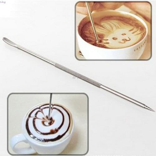 Useful Coffee Latte Art Pen Stainless Steel Tool Espresso Machine Cafe