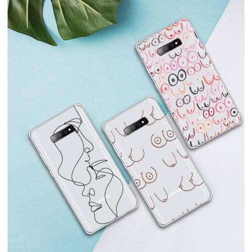 Funny art minimalist pattern Phone Case Transparent For Samsung Galaxy A S Note J 5 8 51 2016 Prime 20 Ultra 6 7 Edge PLUS 21