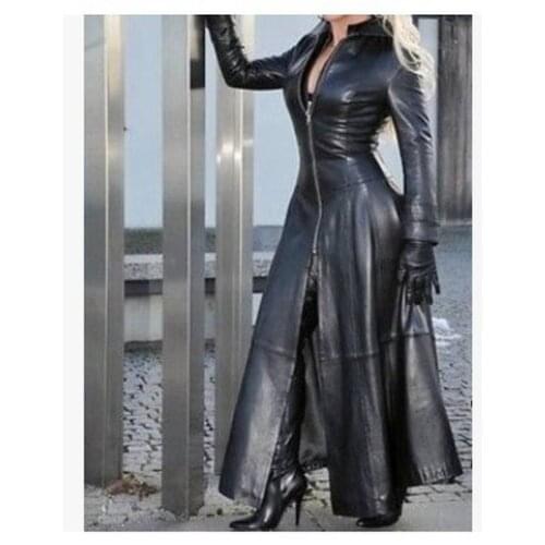 Shopping cross border wish popular express extended Pu collar leather clothes spot pop