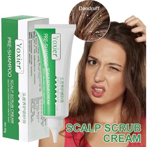 Scalp Scrub Dandruff Itchy Dry Scaly Relief Gentle Hair Scalp Soothing Cream Deep Cleaning Scalp Scrub for All Skins