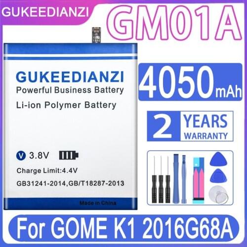 GUKEEDIANZI Replacement Battery GM01A 4050mAh For GOME K1 2016G68A