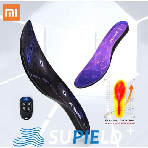 Supield Wireless Remote Control Aerogel Heating Insoles USB Rechargeable Winter Warm Heated Insoles Thermal Shoes Pads Unisex