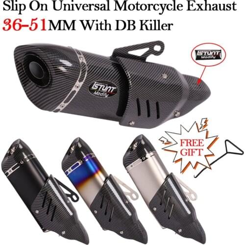 Universal Motorcycle Exhaust Pipe 51MM DB Killer Bike Escape Modified Muffler For R1 R3 MT-03 Ninja400 Z900 GSXR600 NMAX155 Bike