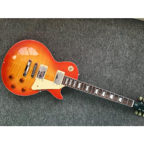 High-quality 6-string electric guitar flamed maple top electric guitar standard. Rosewood fingerboard, in stock