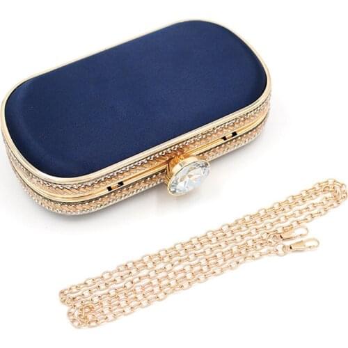 Women Crystal Hasp Evening Bag Diamonds Beading Frame Clutch Cross-body Bag Purse Shoulder Bags For Wedding Party 2020 New