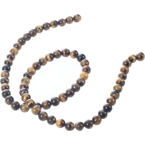 1Strand Tiger Eyes Semi-precious Gemstone Beads 6mm