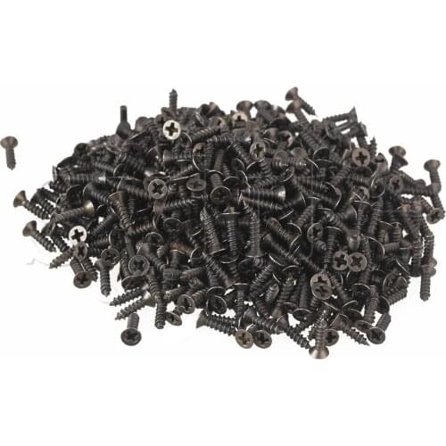 100g Bronze 8x2mm Flat Head Antique Iron Cross Deep Thread Wood Screw