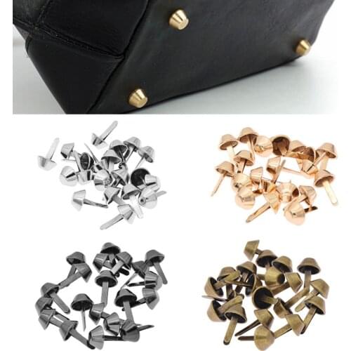 20Sets 12mm Hand Rivet Feet for Bottom Spike Leather Studs Decorative For Handbag Punk Rock Clothes Bag With Rivets Wholesale