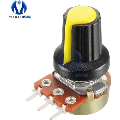 5PCS Linear Taper Rotary Potentiometer WH148 With Knob Cap 1K 2K 3K 5K 10K 20K 30K 50K 100K 200K 300K 500K 1M Ohm