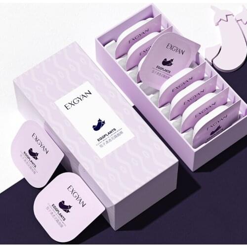 8 PCS Eggplant Plant Extracts Face Mask Moisturizer Facial Mud Mask Face Care Acne Treatment Anti-Aging Oil-control Moisturizing