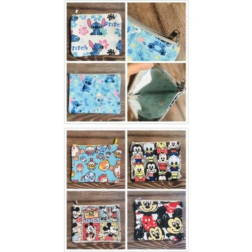 Disney Mickey Stitch TSUM Anime Figures Cartoon Product Cosplay Accessories Coin Purse Storage Bag Unisex Gift