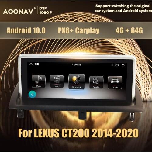 2 din 2din Android PX6 car radio For lexus CT CT200 CT200h 2011-2017 car stereo radio multimedia player head unit GPS navigator