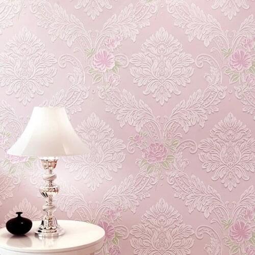 Beibehang pastoral floret TV Background Wallpapers 3D flooring PVC Embossed WallPaper for Living room Bedroom Striped Wall paper