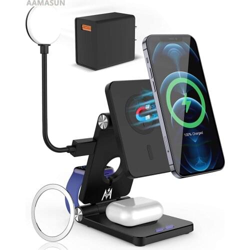 4-in-1 Wireless Charging Dock Station For Apple Watch 5 4 3 2 1 For iPhone 12 11 X XS XR 8 Airpods Pro 18W Qi Fast Charger Stand