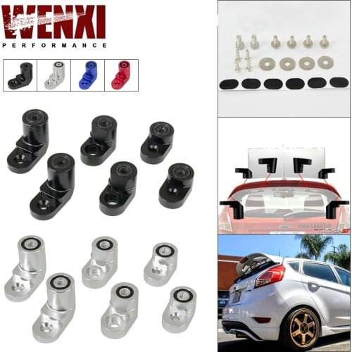 For 14-on Ford Fiesta ST Billet T-6061 Anodized Aluminum Bolt-on Rear Wing Spoiler Hatch Riser Lift Extension WX-WSR02