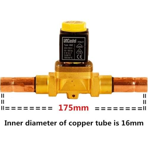Castel welding Type 1078/5 air conditioning freezer solenoid valve 1078/5A6 Inner diameter of welded pipe is 16mm