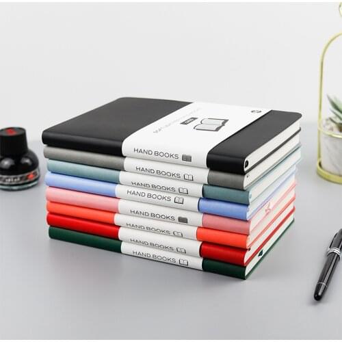 Weekly Planner Simple Ins Notebook With Hard Cover Imitation Leather Checkered Blank Page Horizontal Line Journal Handbook