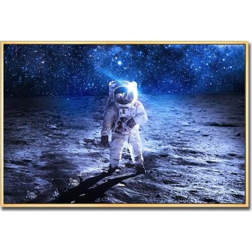Astronaut Poster Earth Moon Space Spaceship Wall Pictures for Living Room Kids Baby Room Decor Canvas Painting Wall Art Print