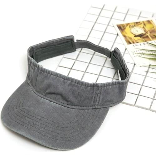 Unisex solid Empty Top Visor Cap Women Sun Hat Man Cotton Cap Running Outdoor sports Cap Adjustable Female