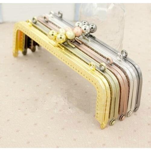 K278 20CM square antique brass,Silver, black, gold, red bronze embossing Purse Metal Frame Kiss Clasp Bead head DIY sewing quilt