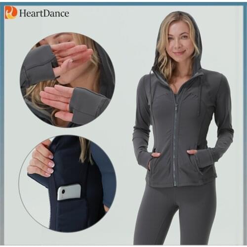 Lulu Seamless Running Jacket Women Hoodie Sports Yoga Zipper Shirts Fitness Gym Tops Sportswear Stretch Thumb Holes Long Sleeves