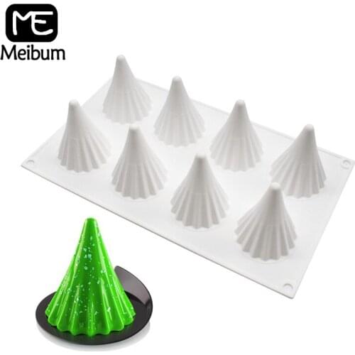 Meibum Silicone Molds Cake Skirt Dessert Form Christmas Tree Mousse Mould Chocolate Baking Tools Pastry Decorating Bakeware