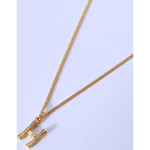 Ins fashion small letter A-Z simple personality necklace