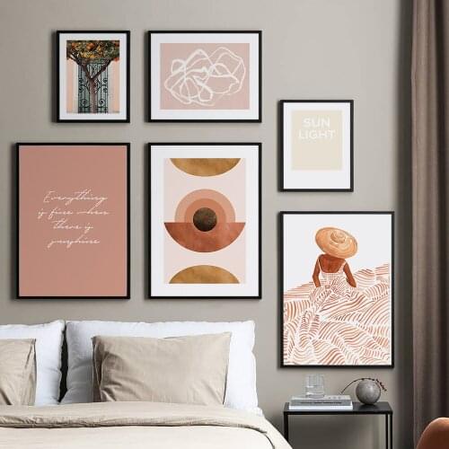 Boho Canvas Painting Abstract Graphic Poster And Print Modern Wall Decoration Quote Picture Home Decor Wall Art For Living Room