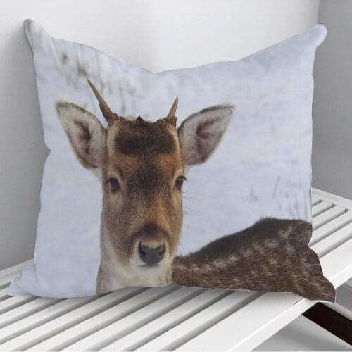 Black ear deer Throw Pillows Cushion Cover On Sofa Home Decor 45*45cm 40*40cm Gift Pillowcase Cojines Dropshipping
