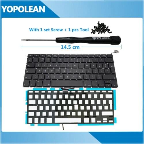 New UK English Keyboard + Backlight For Macbook Pro 13" Unibody A1278 2009 2010 2011 2012