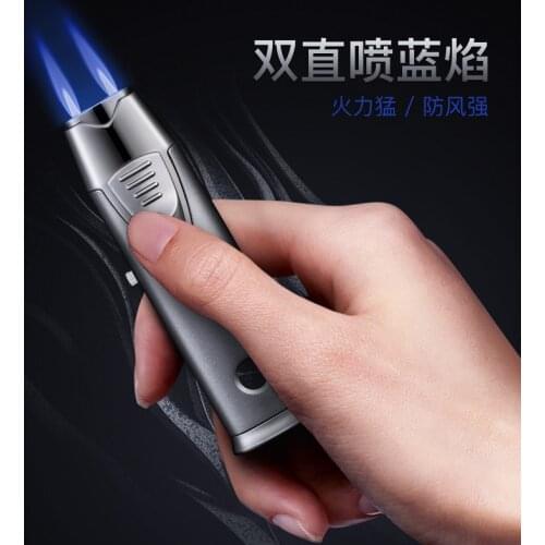 New Torch Turbo Pipe Lighter Jet Butane Windproof Lighter Refillable Gas Lighter Metal Cigarette Cigar Lighter Gadgets For Men