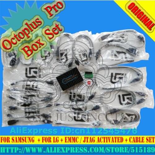 Octoplus Pro Box For Samsung for LG + eMMC/JTAG Activated) with 19Cable Set free fast shipping