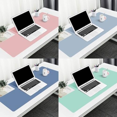 Single-side Portable Large Mouse Pad Gamer Waterproof PU Leather Suede Desk Mat Computer Mousepad Keyboard Table Cover for Dota