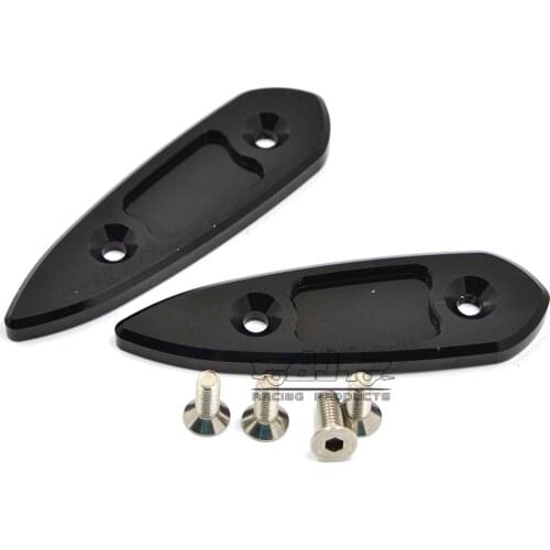 BJMOTO Mirror Hole Cover Block Off Cap Base For Yamaha YZF R3 2015 2016 YZF R25 2013-2015 Motorcycle CNC Mirror Hole Cap Cover