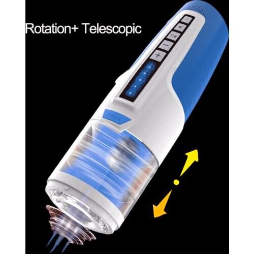 Fully Automatic Rotation and Telescopic Male Masturbator Intelligent Voice Interaction Sex Machine Adult Sex Toys for Men