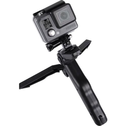 PULUZ Grip Foldable Tripod Mount with Adapter & Screws For GoPro Phone Camera Desktop Tripod Stand Maximum Load 2kg Tripode