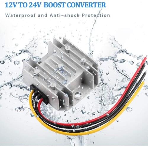 DC Voltage Regulator Boost Converter DC 12V Step Up to 24V 3A 72W Power Converter Waterproof Module Transformer