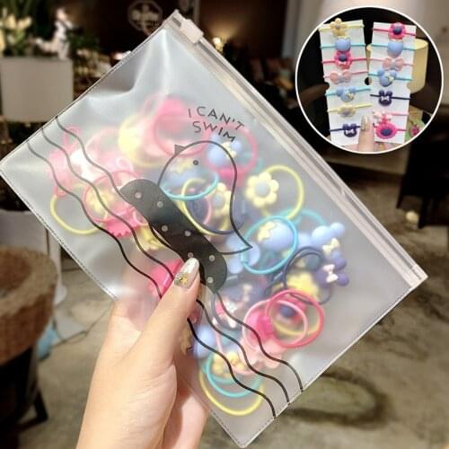 20pcs/lot Hair Scrunchies 3.5CM Elastic Hair Bands for Girls Cartoon Hair Ring Kids Hair Accessories Hair Ties Turban Princess