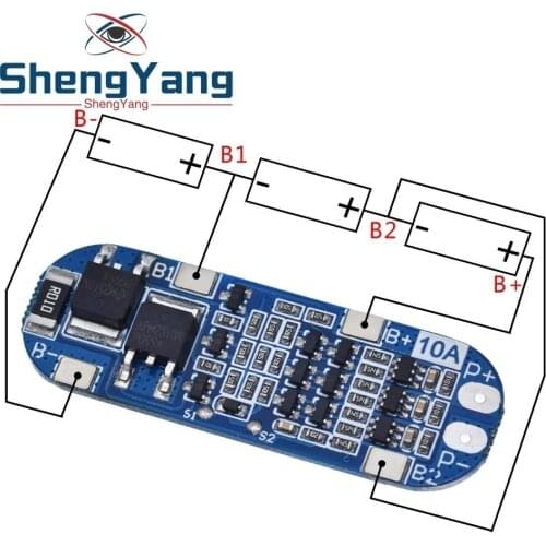 ShengYang 1PCS 3S 10A Li-ion Lithium Battery 18650 Charger Protection Board 11.1V 12.6V