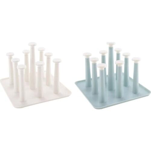 Cup Drying Rack, Plastic Non-Slip Bottom Mug Tree Holder Organizer Rack Stand
