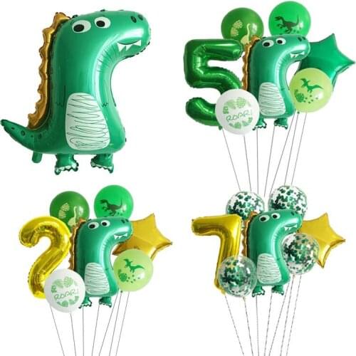 7pcs/lot Dinosaur Party Balloon Dinosaur Birthday Kids Party Decoration Baby Shower Balloons Globos Cumpleanos Infantiles