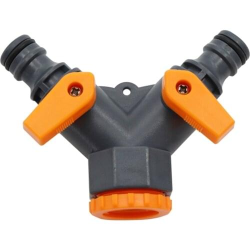 Y- type Valve with 1/2" to 3/4" Female thread Agriculture Garden accessories 2-way Water splitter Pipe Fitting Valve 1Pc