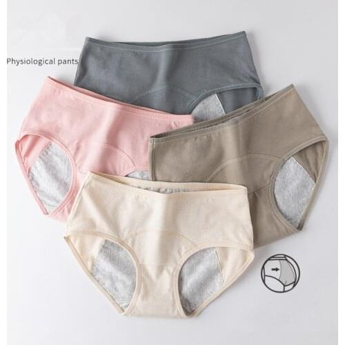 Leak Proof Menstrual Period Panties Women Underwear Physiological Pants Cotton Briefs Plus Size Lingerie Waterproof Panties