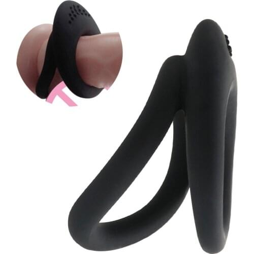 Silicone Penis Rings Sex Shop For Men Enlargement Condoms Double Bondage Erection Time Delay Extender Cock Ring Male Sex Toys