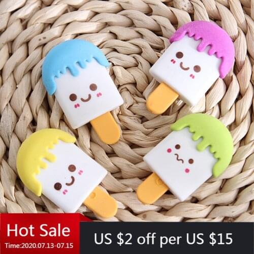 20 pcs Creative Smile Face Ice Rod Cartoon DIY Rubber Children Environmental Protection Ice Cream Rubber Customized Animal Fruit